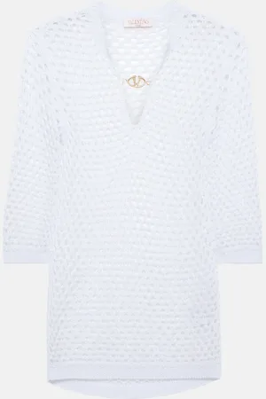 VALENTINO Fishnet beach dress