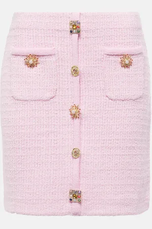 Self-Portrait Embellished knit miniskirt