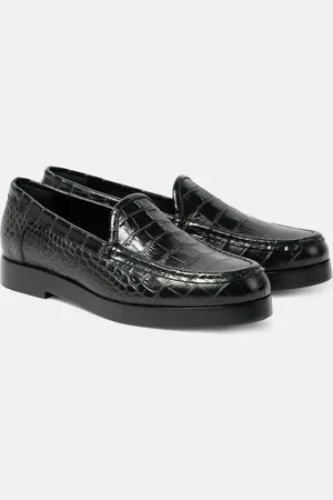 Manolo Blahnik Dinelio croc-effect leather loafers
