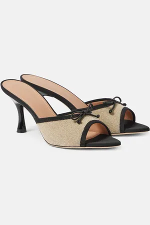 MALONE SOULIERS X Tabitha Simmons 70 leather-trimmed mules