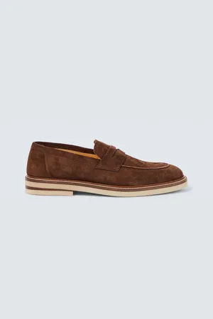 Brunello Cucinelli Suede penny loafers