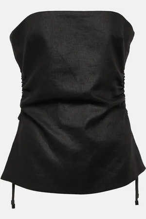 SIR Josefina strapless linen top