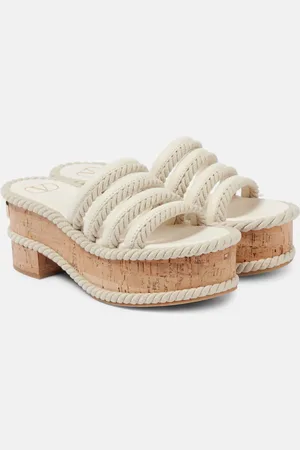 VALENTINO GARAVANI VLogo Summerblocks leather platform mules