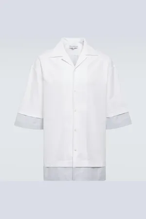 J.W.Anderson Layered cotton bowling shirt
