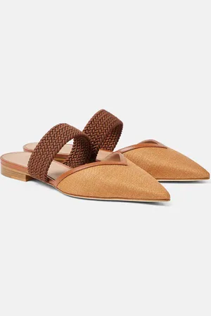 MALONE SOULIERS Manu woven raffia mules