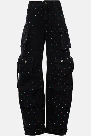 The Attico Fern studded high-rise cargo jeans