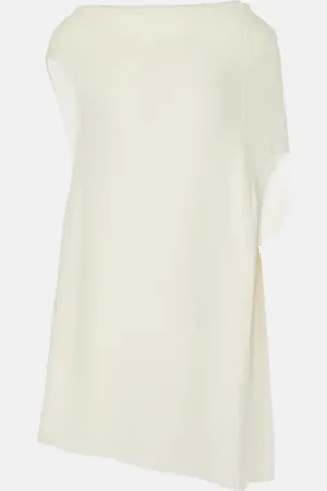 The Row Aria draped silk crÃªpe top
