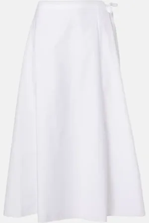 The Row Fleur cotton midi skirt