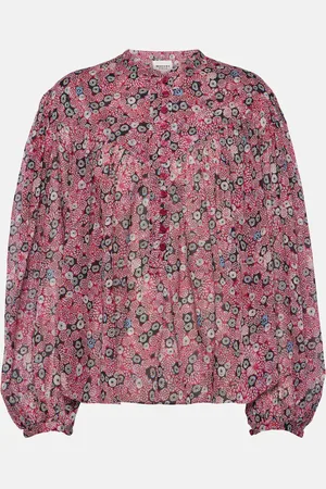 Marant Etoile Salika printed cotton voile blouse