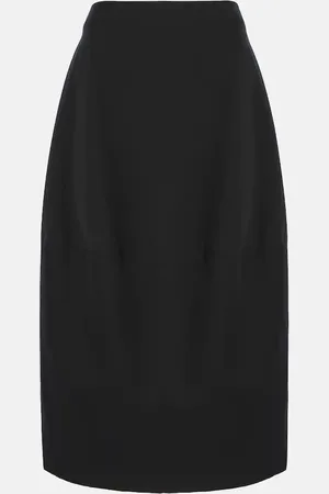 Fforme Skye cotton and wool midi skirt