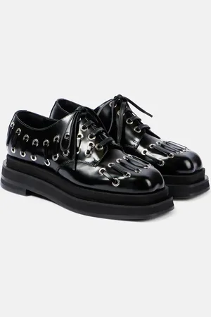 Simone Rocha Heart Toe leather platform brogues