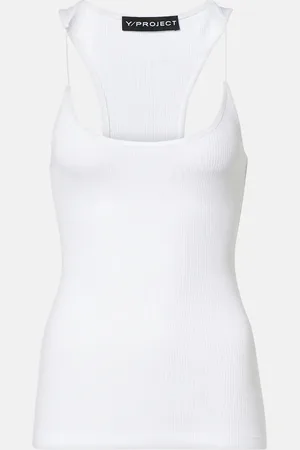 Y / PROJECT Cotton jersey tank top
