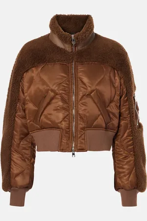 Blancha Quilted shearling bomber jacket