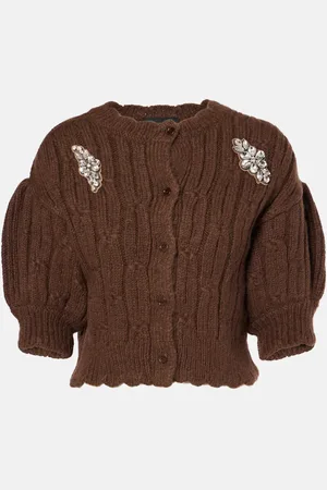Simone Rocha Embellished wool-blend cardigan
