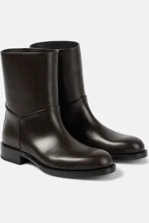 The Row Nobilis leather ankle boots