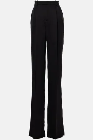 Saint Laurent High-rise silk satin straight pants