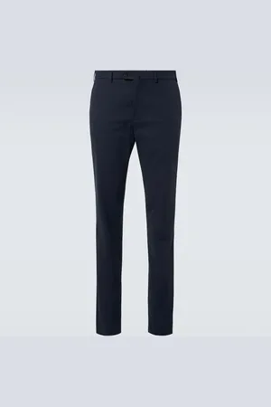 Loro Piana Carlo cotton-blend satin straight pants