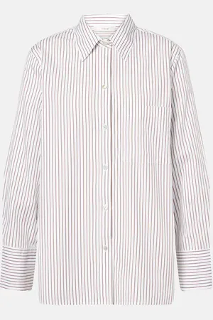 Vince Striped cotton poplin shirt