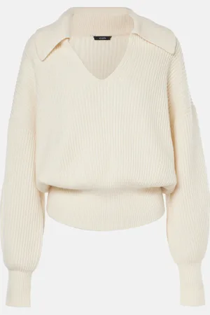Joseph Wool, cashmere, and silk polo sweater