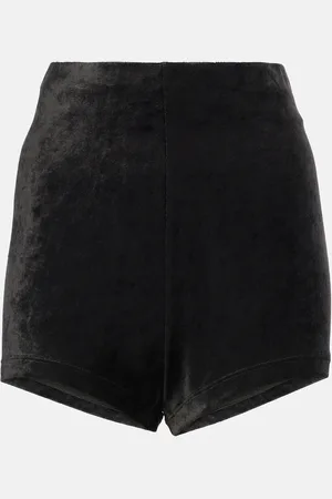 Rick Owens Lilies Dirt velvet jersey shorts