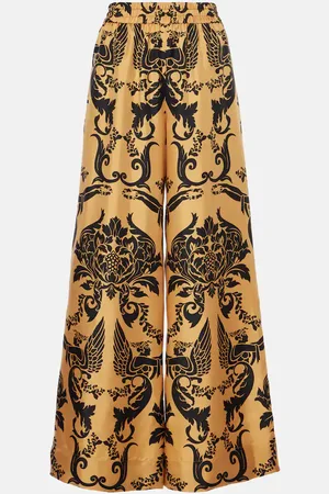 La DoubleJ Palazzo high-rise silk twill Palazzo pants