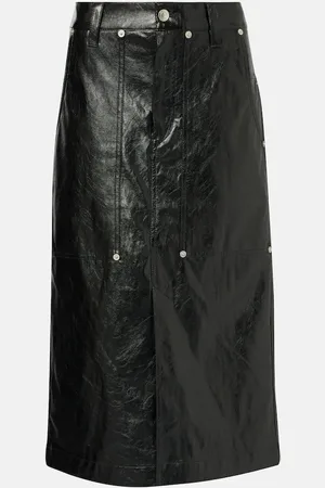Marant Etoile Angele faux leather midi skirt