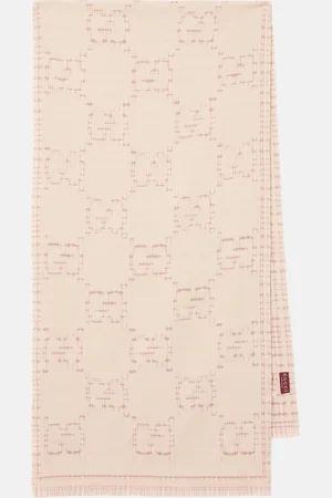 Gucci GG wool-blend jacquard scarf