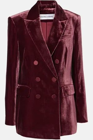 VERONICA BEARD Ellette double-breasted velvet blazer