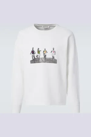 BODE Finish Line patch-appliquÃ© cotton sweatshirt
