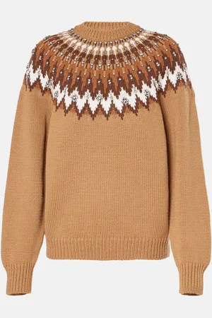 Gucci Embellished wool jacquard sweater