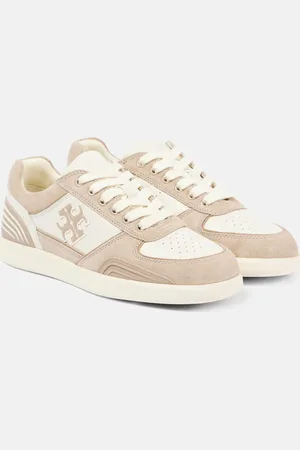 Tory Burch Clover Court suede and leather sneakers