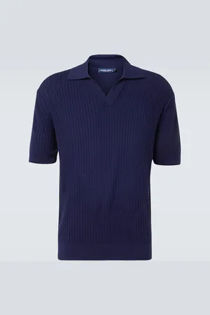 Frescobol Carioca Rino cotton ribbed-knit polo shirt