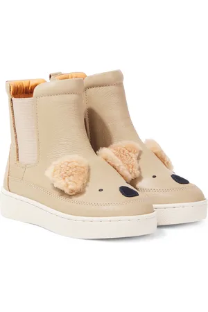 Donsje Thuru faux shearling-trimmed leather boots