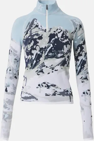 Perfect Moment Jacquard half-zip ski top