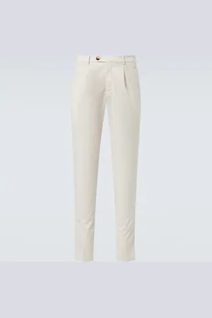 Brunello Cucinelli Cotton-blend gabardine slim pants