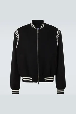 Alexander McQueen Embroidered wool bomber jacket