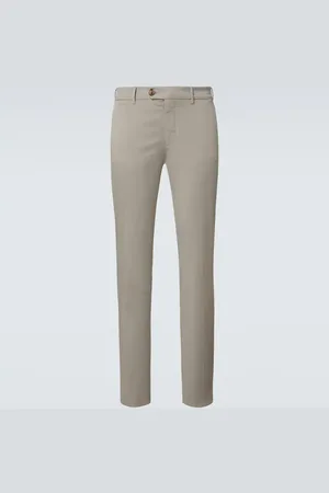 Brunello Cucinelli Cotton gabardine slim pants