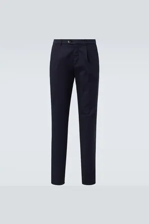 Brunello Cucinelli Cotton-blend gabardine slim pants