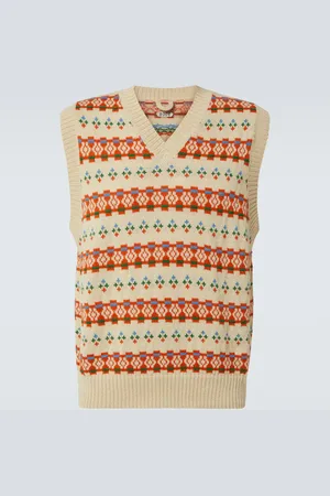 BODE Fauna alpaca jacquard sweater vest