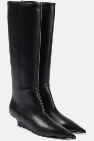 Totême Sharp leather knee-high boots