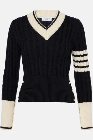 Thom Browne Cable-knit wool sweater