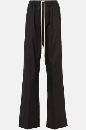 Rick Owens Dietrich Drawstring crÃªpe cady straight pants