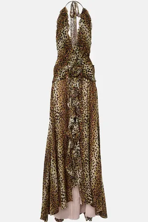 BLUMARINE Georg leopard-print maxi dress