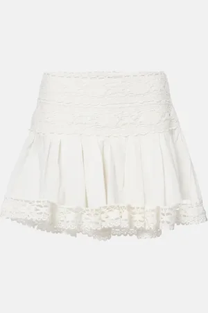 Marant Etoile Violanaga linen and cotton midi skirt