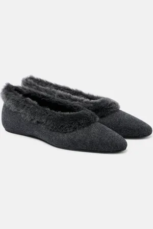 Totême Shearling-lined ballet flats