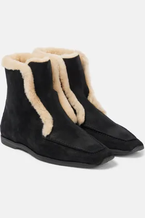 Totême Shearling-lined leather ankle boots