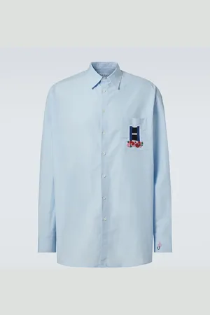 J.W.Anderson Window embroidered linen and cotton shirt