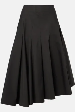 Fforme Rio asymmetric cotton midi skirt