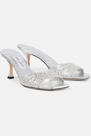 Jimmy Choo Skye 70 embellished satin mules