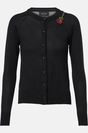 Simone Rocha Embellished wool and silk cardigan